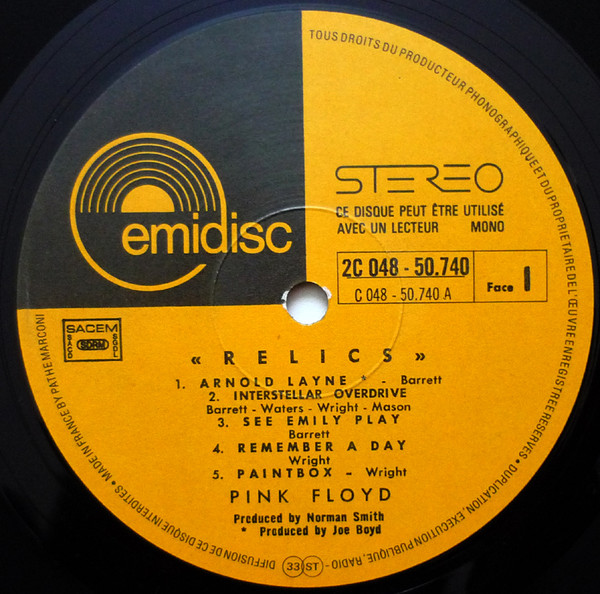 Pink Floyd - Relics | Emidisc (C 048 - 50 740) - 3 Pink Floyd - Relics | Emidisc (C 048 - 50 740) - 3