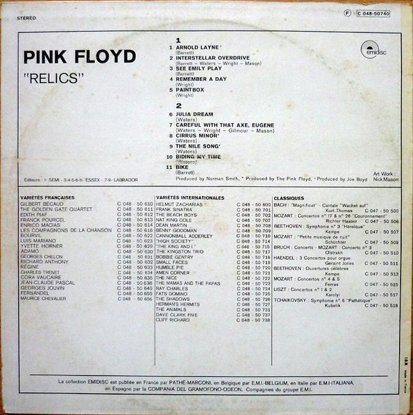 Pink Floyd - Relics | Emidisc (C 048 - 50 740) - 2 Pink Floyd - Relics | Emidisc (C 048 - 50 740) - 2