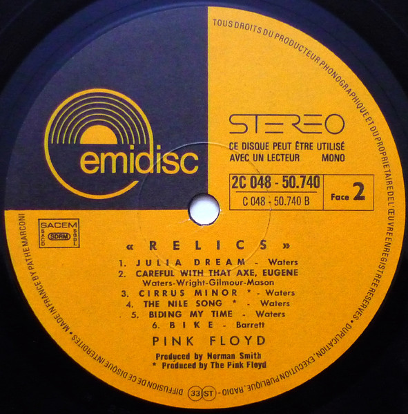 Pink Floyd - Relics | Emidisc (C 048 - 50 740) - 4 Pink Floyd - Relics | Emidisc (C 048 - 50 740) - 4
