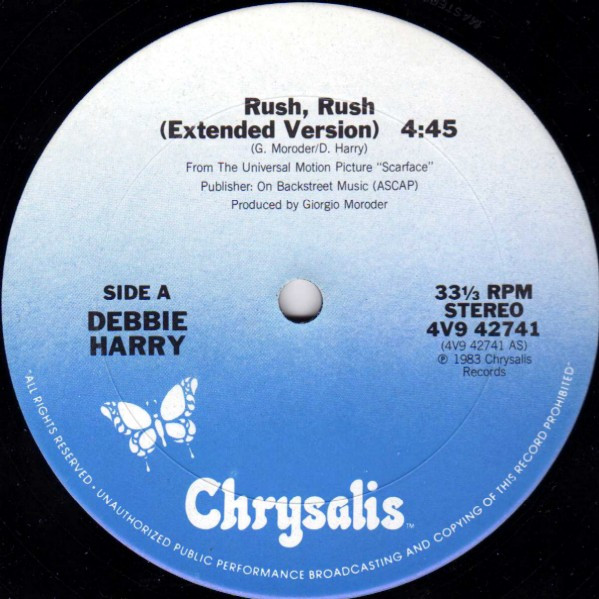 Deborah Harry - Rush Rush (Special Extended Remix) | Chrysalis (4V9 42741) - 3 Deborah Harry - Rush Rush (Special Extended Remix) | Chrysalis (4V9 42741) - 3