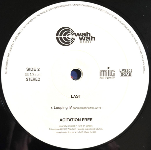 Agitation Free - Last | Wah Wah Records (LPS202) - 4