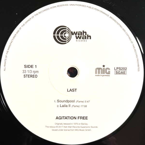 Agitation Free - Last | Wah Wah Records (LPS202) - 3