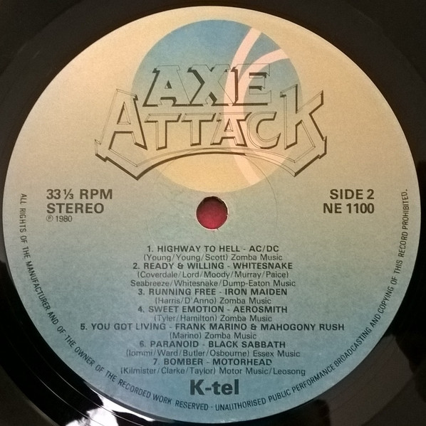 Various - Axe Attack | K-Tel (NE 1100) - 4