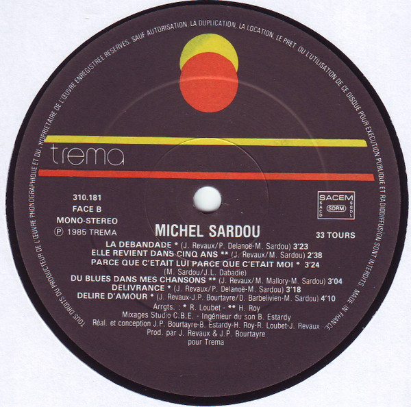 Michel Sardou - Io Domenico | Trema (310 181) - 4