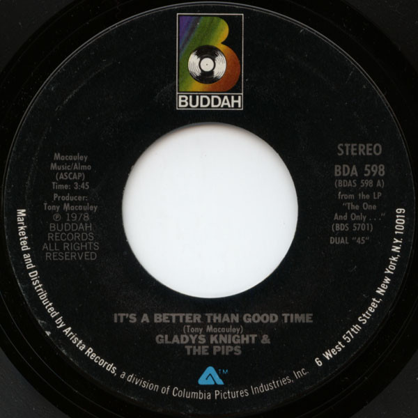 Gladys Knight And The Pips - It's A Better Than Good Time | Buddah Records (BDA 598) - main