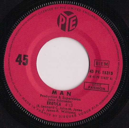 Man - Erotica | Pye Records (45 PV. 15315) - 3