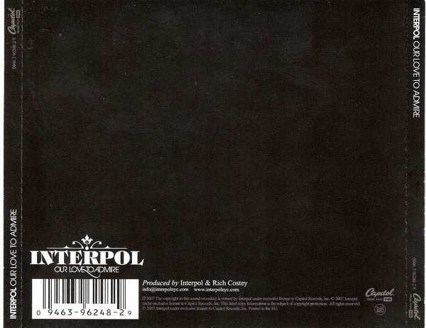Interpol - Our Love To Admire | Capitol Records (0946 3 96248 2 9) - 2