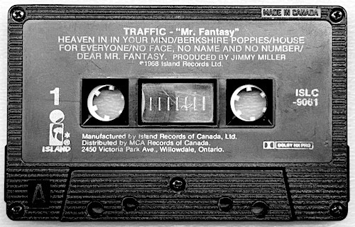 Traffic - Mr. Fantasy [Cassette] | Island Records (ISMC-9061) - 2
