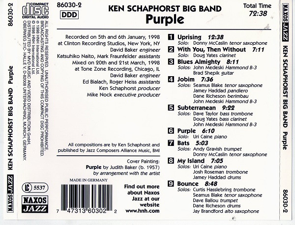 Ken Schaphorst Big Band - Purple | Naxos Jazz (86030-2) - 2