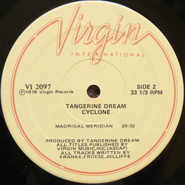 Tangerine Dream - Cyclone | Virgin International (VI 2097) - 4