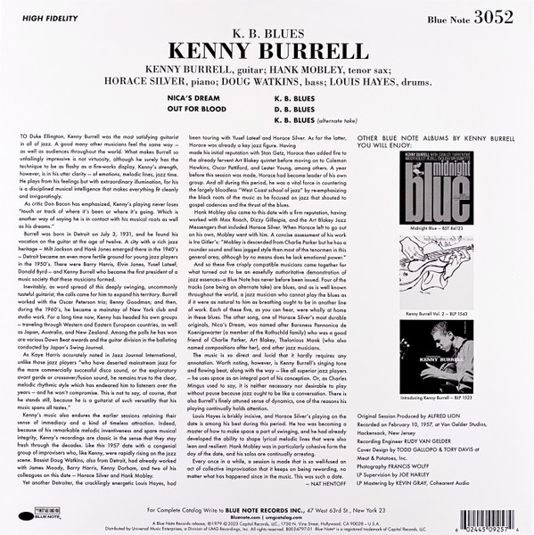 Kenny Burrell - K. B. Blues | Blue Note (B0034797-01) - 4
