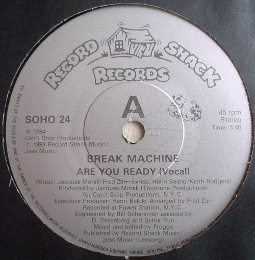 Break Machine - Are You Ready | Record Shack Records (SOHO 24) - 3 Break Machine - Are You Ready | Record Shack Records (SOHO 24) - 3