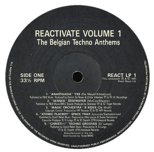 Various - Reactivate Volume #1 - The Belgian Techno Anthems | React (REACT LP 1) - 3 Various - Reactivate Volume #1 - The Belgian Techno Anthems | React (REACT LP 1) - 3