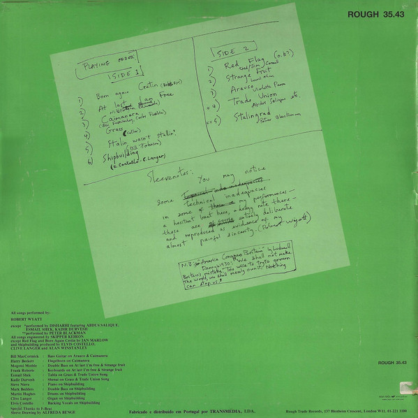 Robert Wyatt - Nothing Can Stop Us | Rough Trade (ROUGH 35.43) - 2