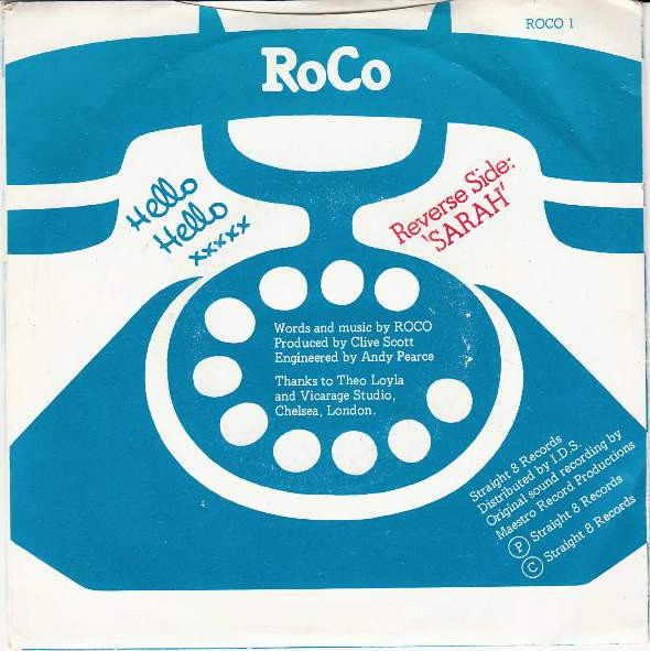 Roco - Hello Hello | Straight 8 Records (Roco 1) - 2