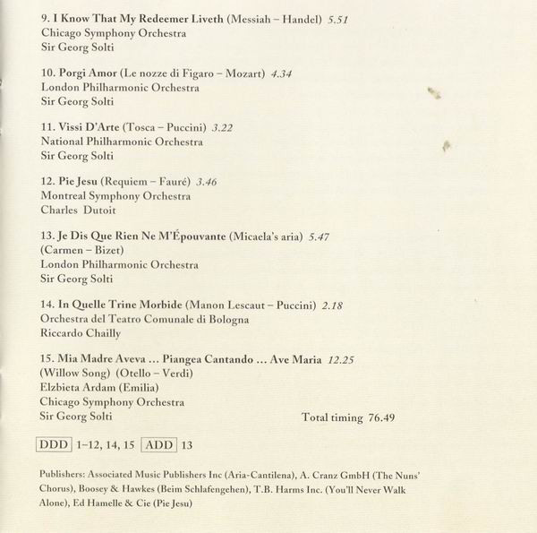 Kiri Te Kanawa - The Essential Kiri - 15 Of Her Greatest Recordings | Decca (436 286-2)