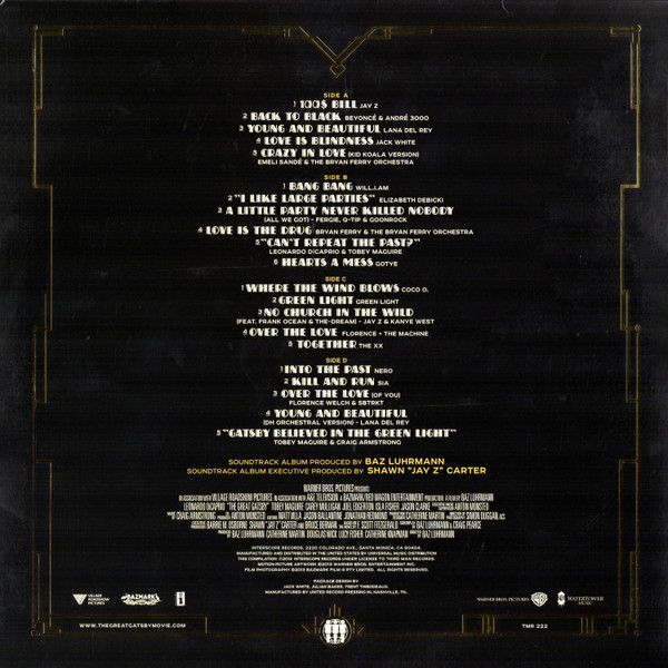Various - Music From Baz Luhrmann's Film The Great Gatsby (2LP) [Vinyl] | Third Man Records (TMR-222) - 3