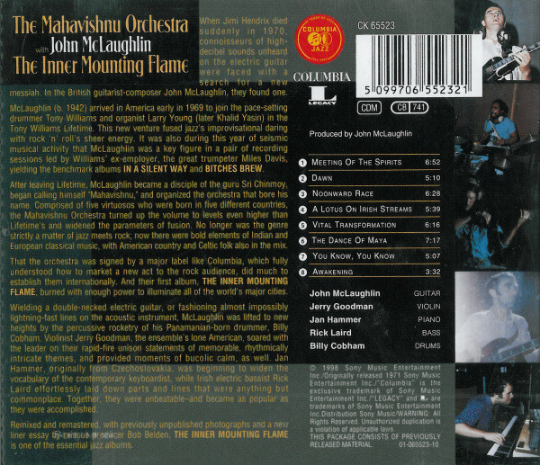 Mahavishnu Orchestra With John McLaughlin - The Inner Mounting Flame | Columbia (CK 65523) - 2