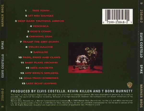 Elvis Costello - Spike | Warner Bros. Records (9 25848-2) - 2