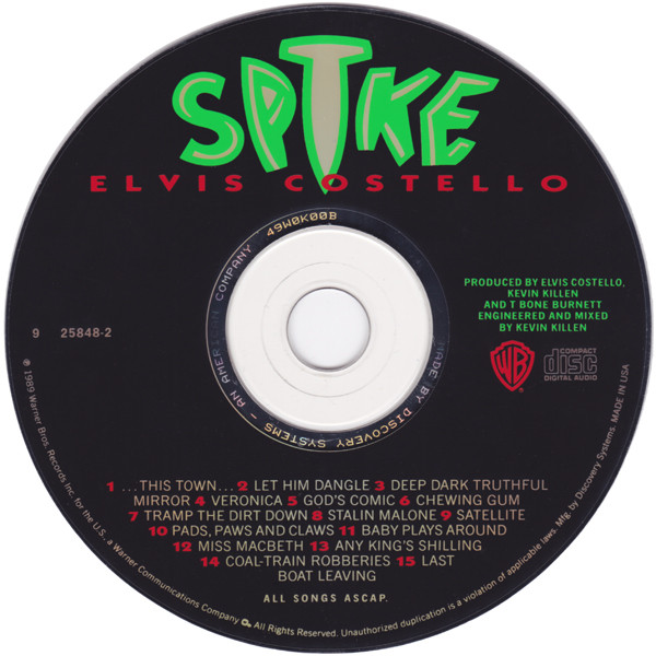 Elvis Costello - Spike | Warner Bros. Records (9 25848-2) - 3