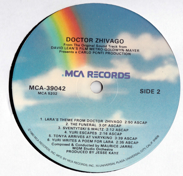 Maurice Jarre - Doctor Zhivago: The Original Sound Track Album | MCA Records (MCA-39042)
