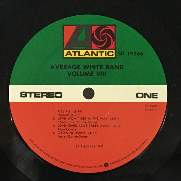 Average White Band - Volume VIII | Atlantic (SD 19266) - 3