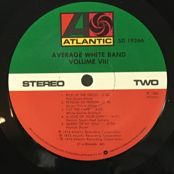 Average White Band - Volume VIII | Atlantic (SD 19266) - 4