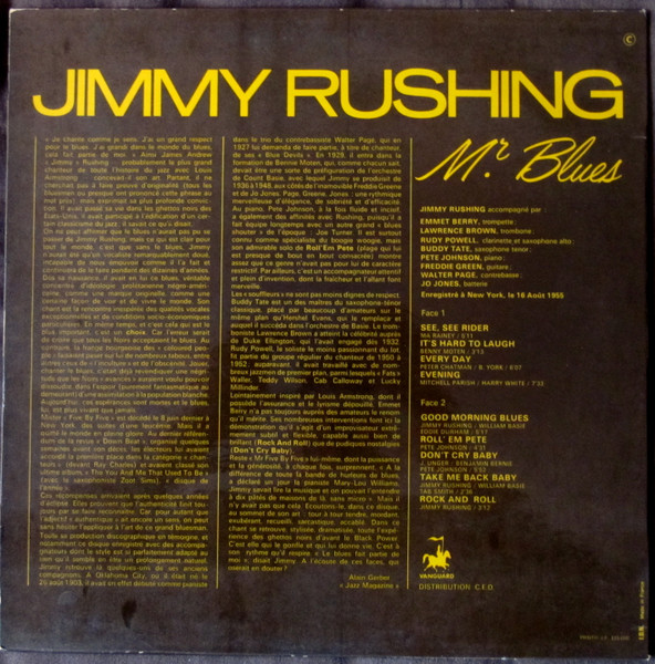 Jimmy Rushing - Mr.Blues | Vanguard (519.050) - 2
