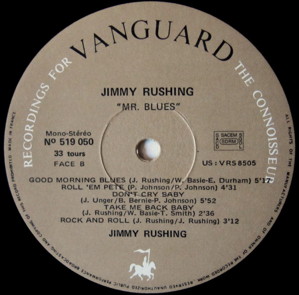 Jimmy Rushing - Mr.Blues | Vanguard (519.050) - 3