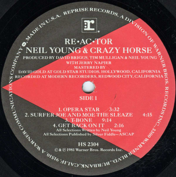 Neil Young & Crazy Horse - Re·ac·tor | Reprise Records (HS 2304) - 3 Neil Young & Crazy Horse - Re·ac·tor | Reprise Records (HS 2304) - 3