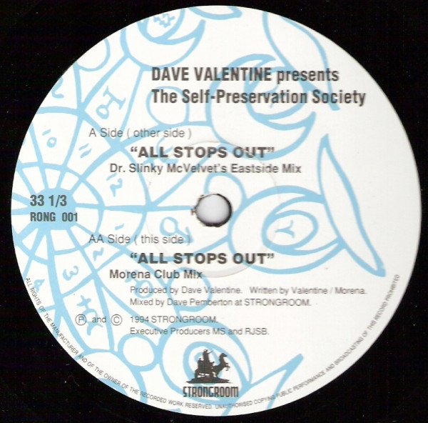 Dave Valentine Presents Self Preservation Society - All Stops Out | Strongroom (RONG 001) - main Dave Valentine Presents Self Preservation Society - All Stops Out | Strongroom (RONG 001) - main