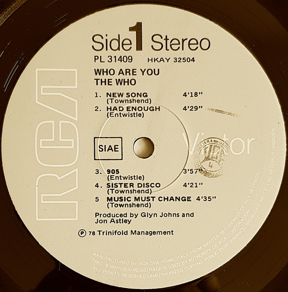 The Who - Who Are You | RCA (PL 31409) - 3
