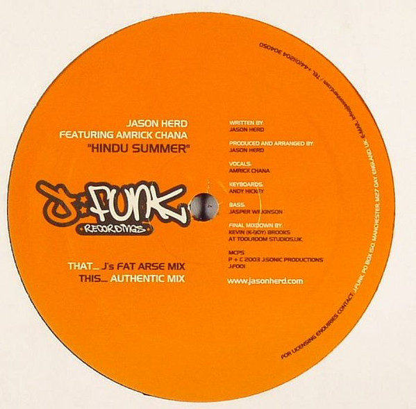 Jason Herd - Hindu Summer | J:Funk Recordings (JF001) - main Jason Herd - Hindu Summer | J:Funk Recordings (JF001) - main