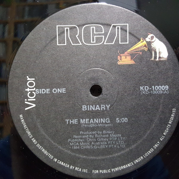 Binary - The Meaning (12") [Vinyl] | RCA Victor (KD-10009) - 3