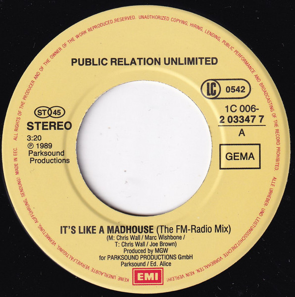 Public Relation Unlimited - It's Like A... Madhouse | EMI (1C 006-2 03347 7) - 3 Public Relation Unlimited - It's Like A... Madhouse | EMI (1C 006-2 03347 7) - 3