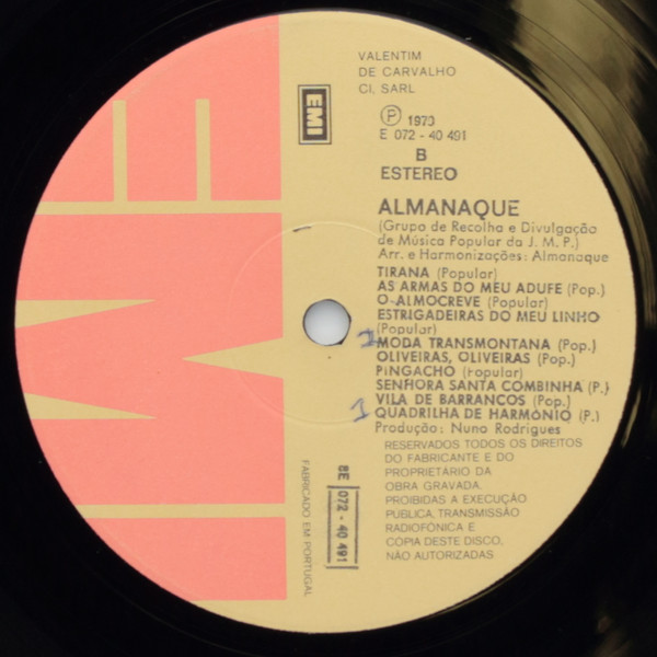Almanaque - Descantes E Cantaréus | EMI (11C 074 40491) - 2