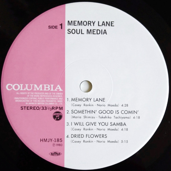 Jiro Inagaki & Soul Media - Memory Lane | Columbia (HMJY185)