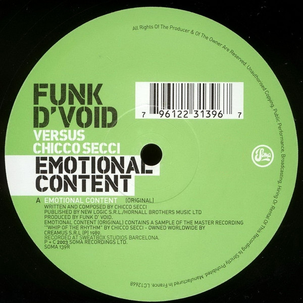 Funk D'Void Versus Chicco Secci - Emotional Content | Soma Quality Recordings (SOMA139R) - 2 Funk D'Void Versus Chicco Secci - Emotional Content | Soma Quality Recordings (SOMA139R) - 2