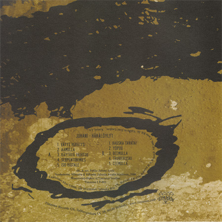 Juhani - Häkälöylyt | Timmion Records (TIMMION LP-003) - 2 Juhani - Häkälöylyt | Timmion Records (TIMMION LP-003) - 2