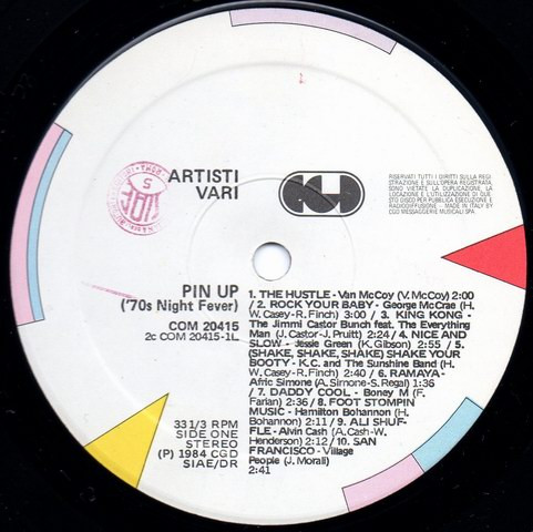 Various - Pin Up ('70s Night Fever) | CGD (COM 20415)