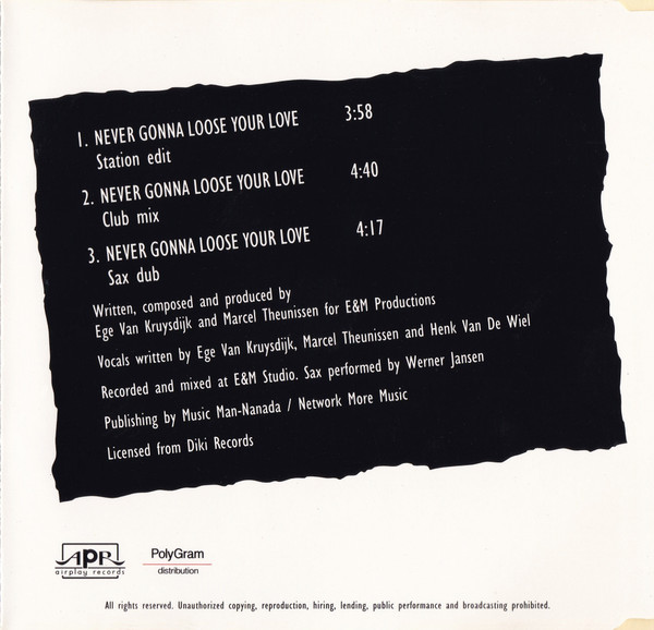 Egma - Never Gonna Loose Your Love | Airplay Records (859 593-2) - 2 Egma - Never Gonna Loose Your Love | Airplay Records (859 593-2) - 2