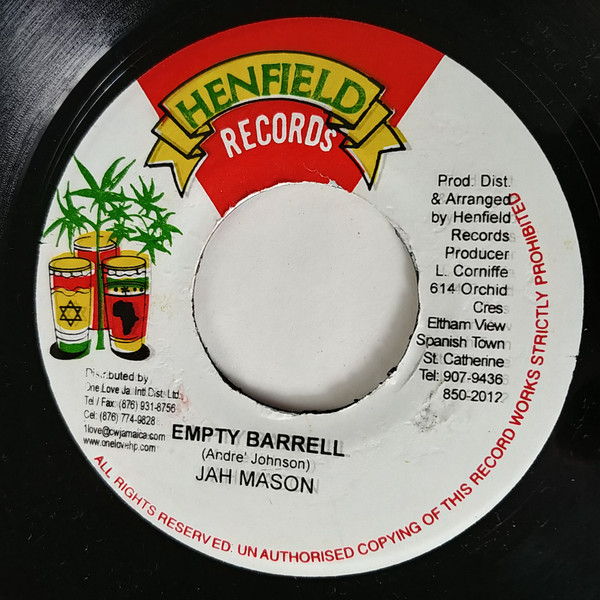 Jah Mason - Empty Barrell | Henfield Records (none) - main