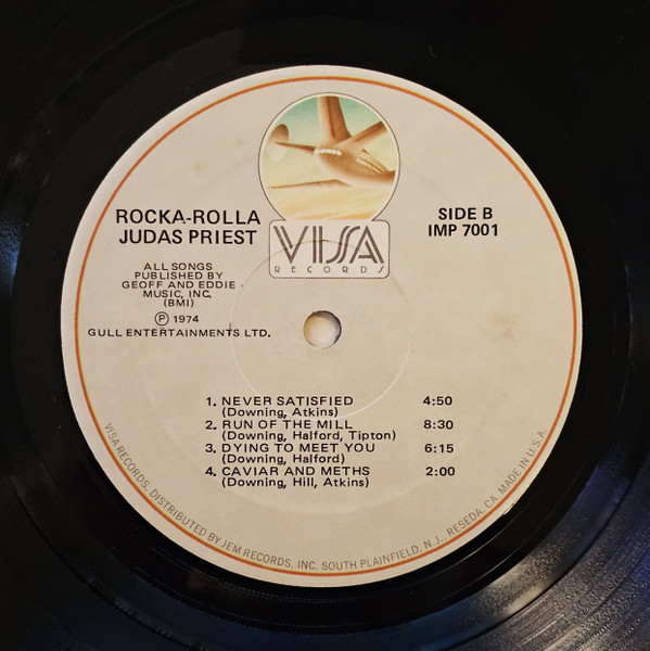 Judas Priest - Rocka Rolla | Visa Records (IMP 7001) - 3