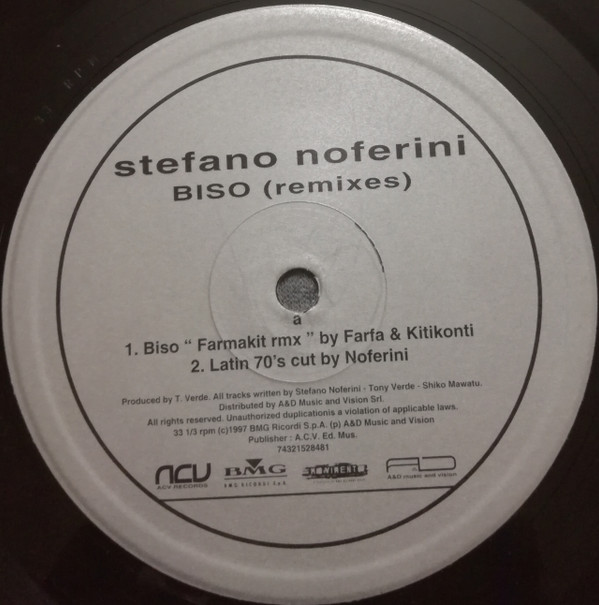 Stefano Noferini - Biso (Remixes) | BMG Ricordi S.p.A. (74321 52848 1) - main Stefano Noferini - Biso (Remixes) | BMG Ricordi S.p.A. (74321 52848 1) - main