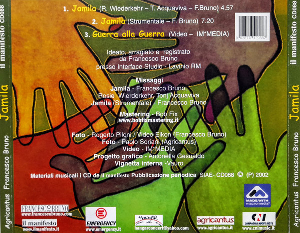 Agricantus , Francesco Bruno - Jamila | Il Manifesto (CD088) - 3 Agricantus , Francesco Bruno - Jamila | Il Manifesto (CD088) - 3