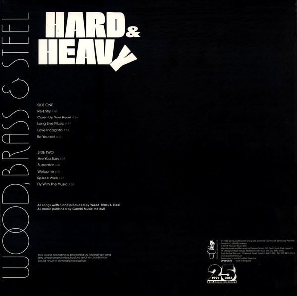 Wood, Brass & Steel - Hard & Heavy | Soul Brother Records (LPSBCS80) - 2