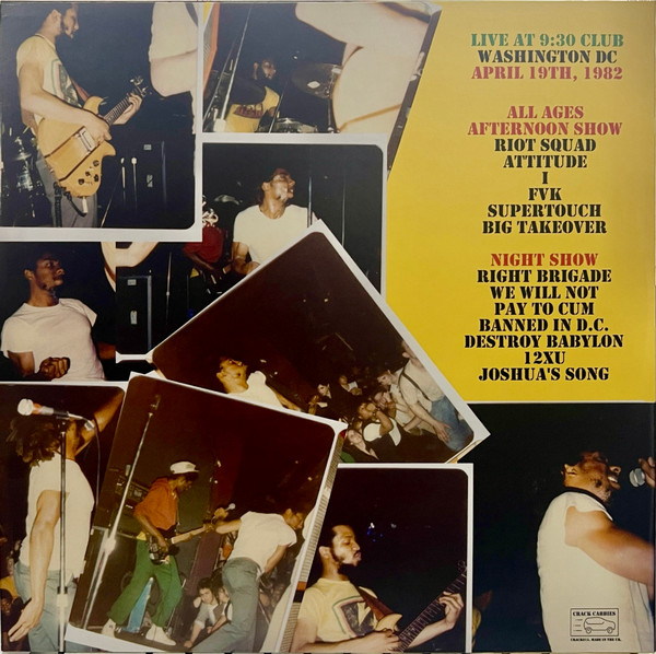 Bad Brains - Live At 9:30 Club, Washington DC, April 19th, 1982 | Crack Cabbies (CRACK015) - 2 Bad Brains - Live At 9:30 Club, Washington DC, April 19th, 1982 | Crack Cabbies (CRACK015) - 2