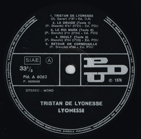 Lyonesse - Tristan De Lyonesse | PDU (Pld A 6062) - 3