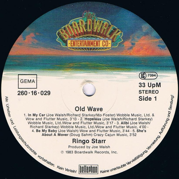 Ringo Starr - Old Wave | The Boardwalk Entertainment Co (260·16·029) - 3