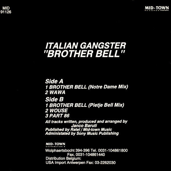 Italian Gangster - Brother Bell | Mid-Town Records (MID 91126) - 2